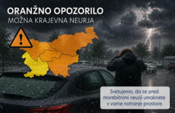 Hude posledice neurja! Na Koroškem poplavljene ceste, tolkla toča, iz Štajerske poročajo o vetrolomu, ponekod brez elektrike (VIDEO)