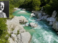 Šokanten prizor ob Soči: razobesili so zastavo Hitlerjeve Nemčije