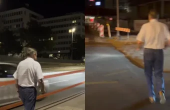 Janković ponoči tekal po križišču Vilharjeve in Dunajske: »Promet bo grozen« (VIDEO)