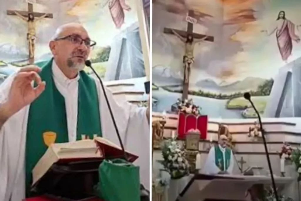 VIDEO: Groza med sobotno mašo – Pred očmi vernikov je križ ubil duhovnika – Posnetek pretresa